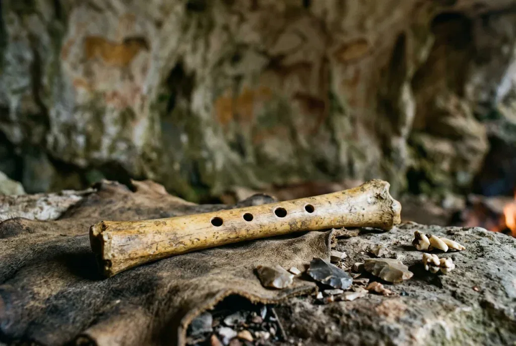Flauto di osso paleolitico, primo strumento musicale della storia del canto preistorico