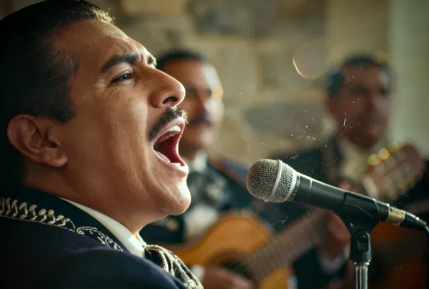 352 mariachi che suonano e cantano in Plaza Garibaldi al tramonto, storia dei mariachi e canto collettivo352 mariachi che suonano e cantano in Plaza Garibaldi al tramonto, storia dei mariachi e canto collettivo